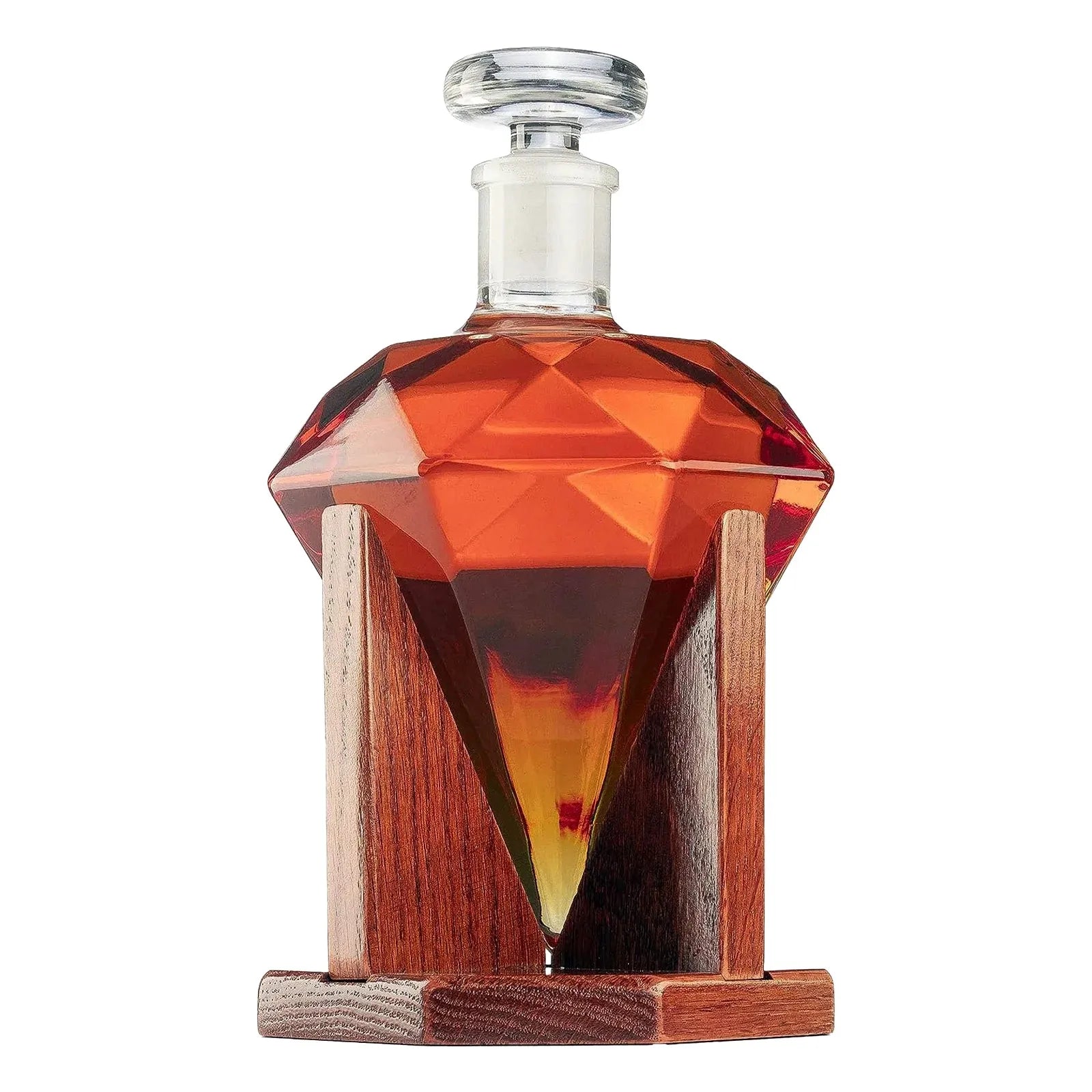Diamond Decanter For Whiskey, Liquor, Scotch, Rum, Bourbon, Vodka, Tequila Decanter, The Wine Savant 750ml - Gifts For Men &amp; Wom