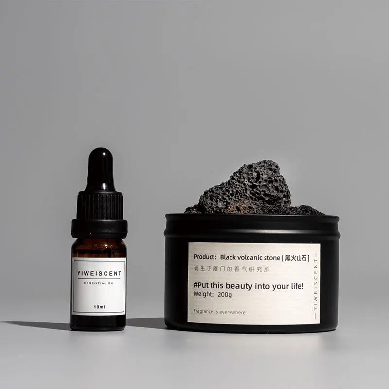 Essential Oil Diffuser for Tabletop Decoration, Volcanized Rock, Crystal Color, Aroma Stone, Rosemary, Bergamot Fragrance, 10ml