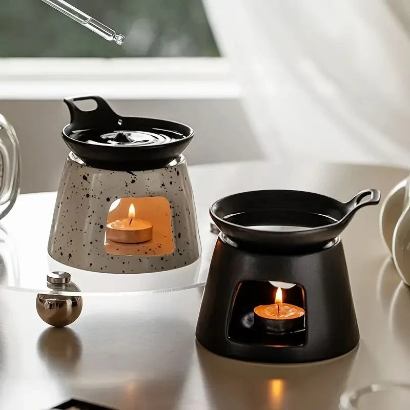 Fashion Creative Ceramic Aromatherapy Stove Can Dry Burn Fragrant Powder Coffee Grounds Aromatherapy Lamp Essential Oil Heater