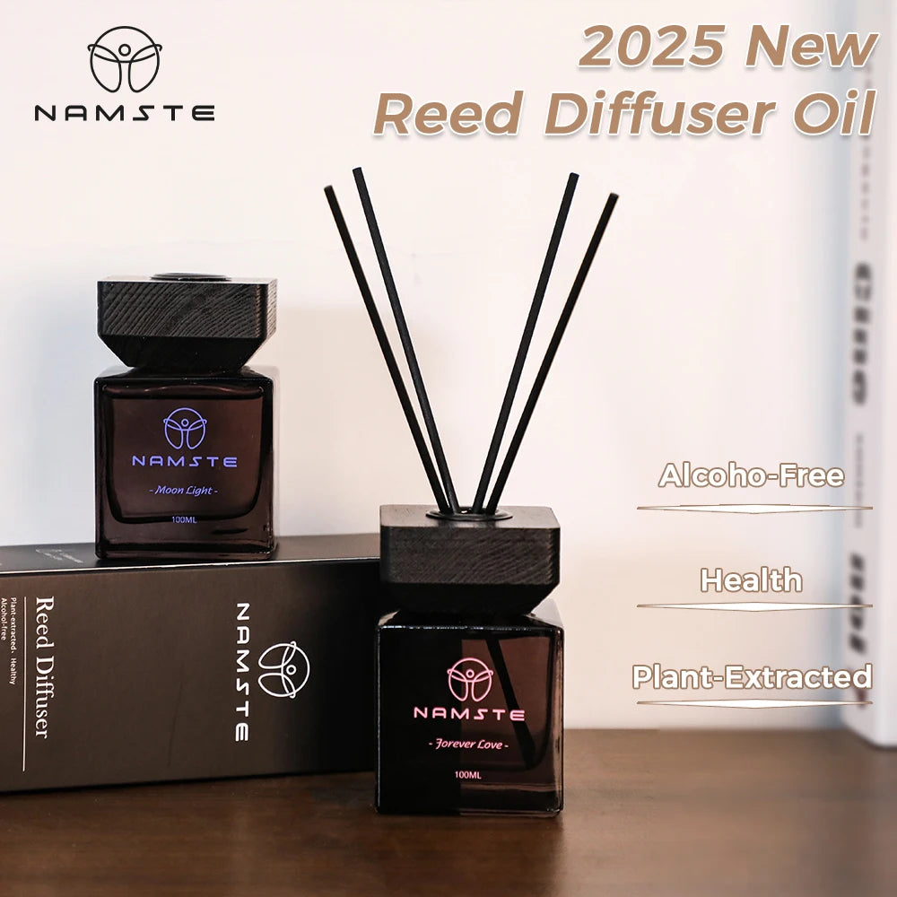 NAMSTE Reed Diffuser Oil With Sticks Aromatherapy Essential Oil Reed Diffuser Fragrance Room Flavoring Air Freshener Home Decor