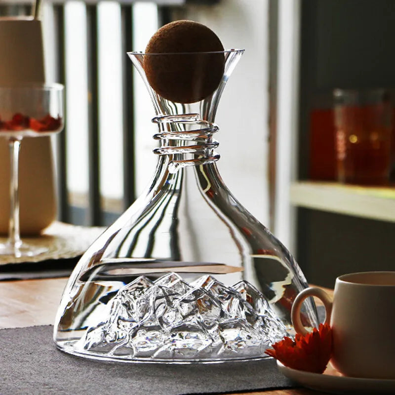 Quick Wine Decanter Light Luxury High-end Household Wine Fast Divider Creative Crystal Glass Iceberg Wine Dispenser Bar Tools