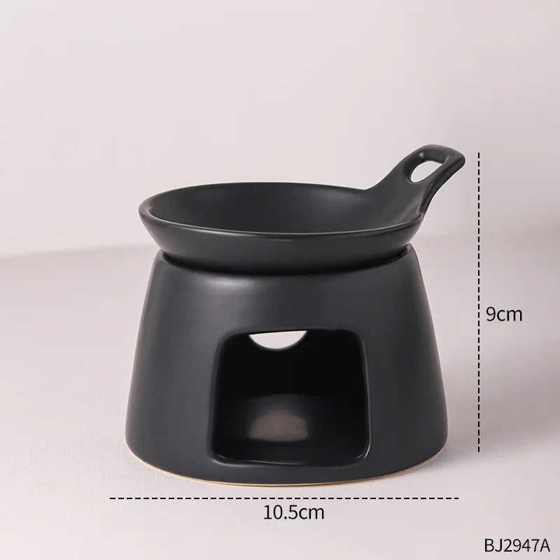Fashion Creative Ceramic Aromatherapy Stove Can Dry Burn Fragrant Powder Coffee Grounds Aromatherapy Lamp Essential Oil Heater