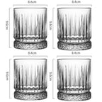 4pcs Set Diamond Painting Wine Glass Transparent Milk Cup Whiskey Cocktail Drinking Glasses Household Drinkware Wedding Gifts