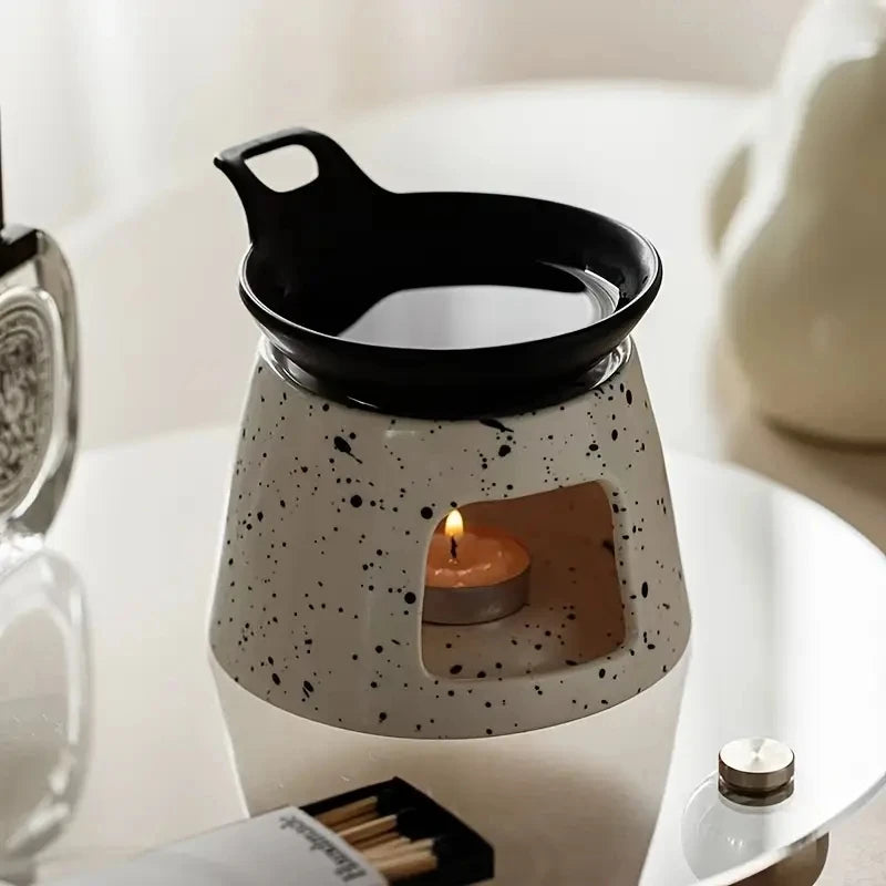 Fashion Creative Ceramic Aromatherapy Stove Can Dry Burn Fragrant Powder Coffee Grounds Aromatherapy Lamp Essential Oil Heater