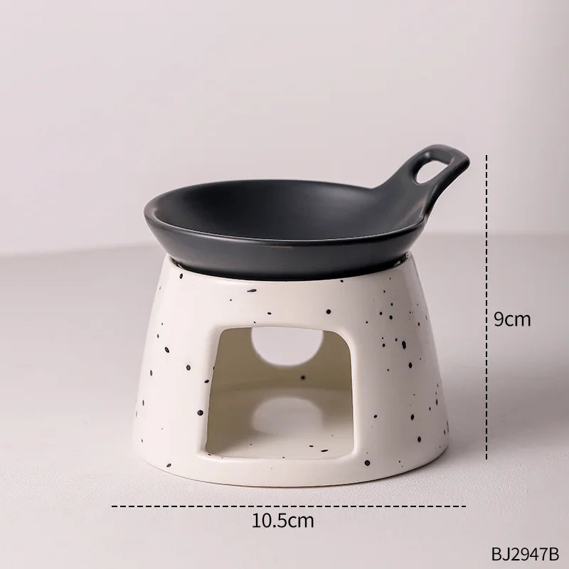 Fashion Creative Ceramic Aromatherapy Stove Can Dry Burn Fragrant Powder Coffee Grounds Aromatherapy Lamp Essential Oil Heater