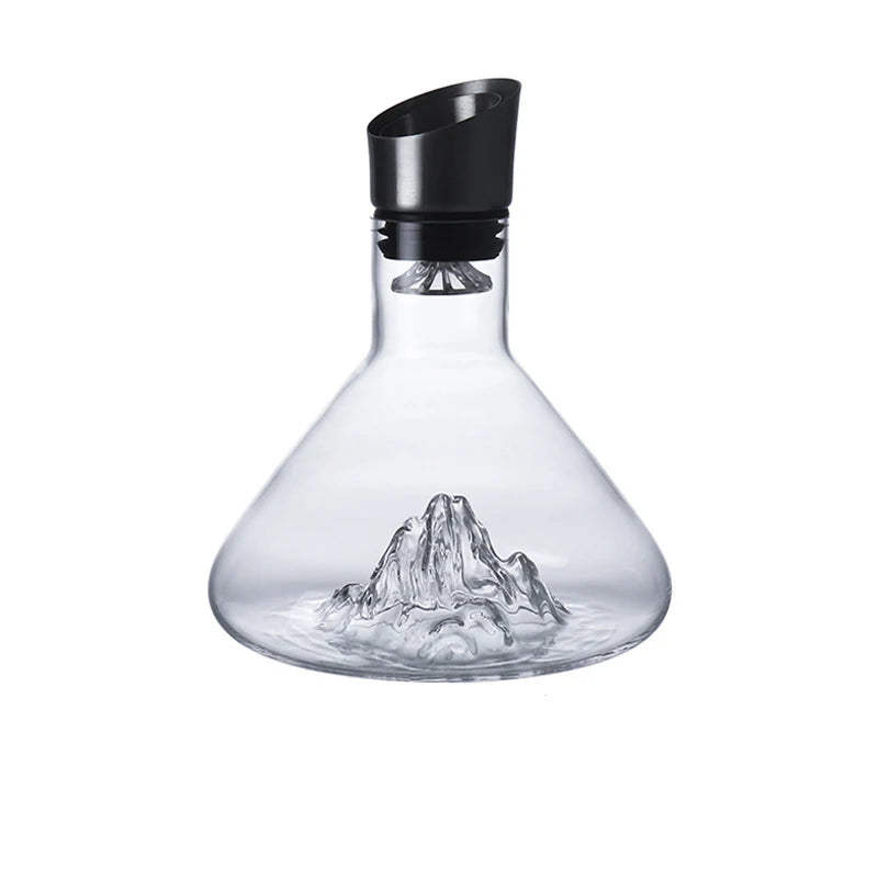 1.5L Gold Iceberg Whisky Wine Decanter Handmade Lead-free Crystal Wine Pourer Carafe Thickened Wine Dispenser Pot Bar Accessorie