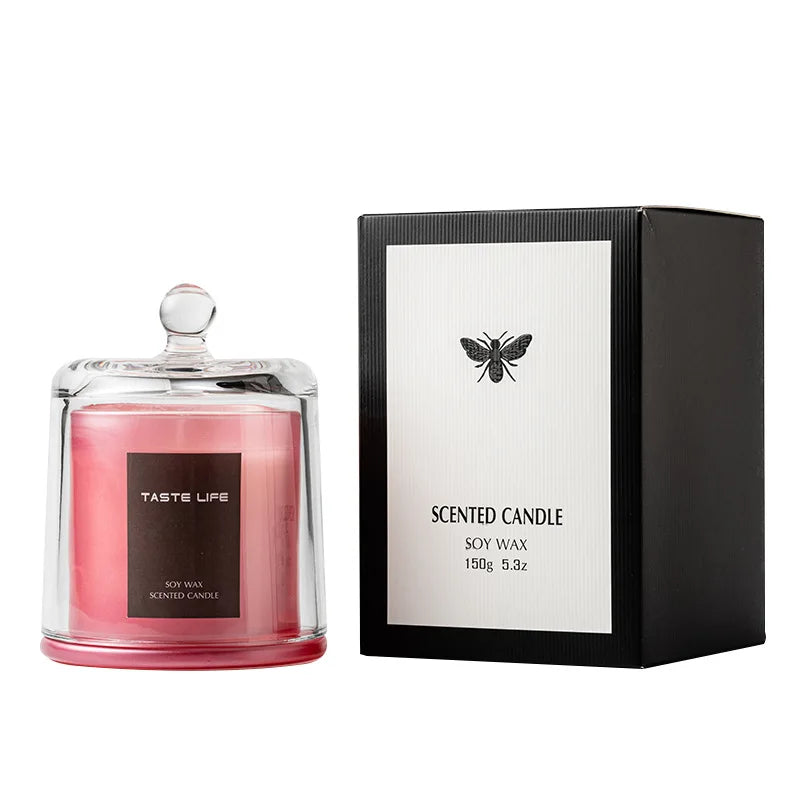 Scented Candles Flowers Scent Lavender Rose Aromatic Candles Jars Soy Wax Fragrance Candle Wedding Birthday Gift Home Decoration