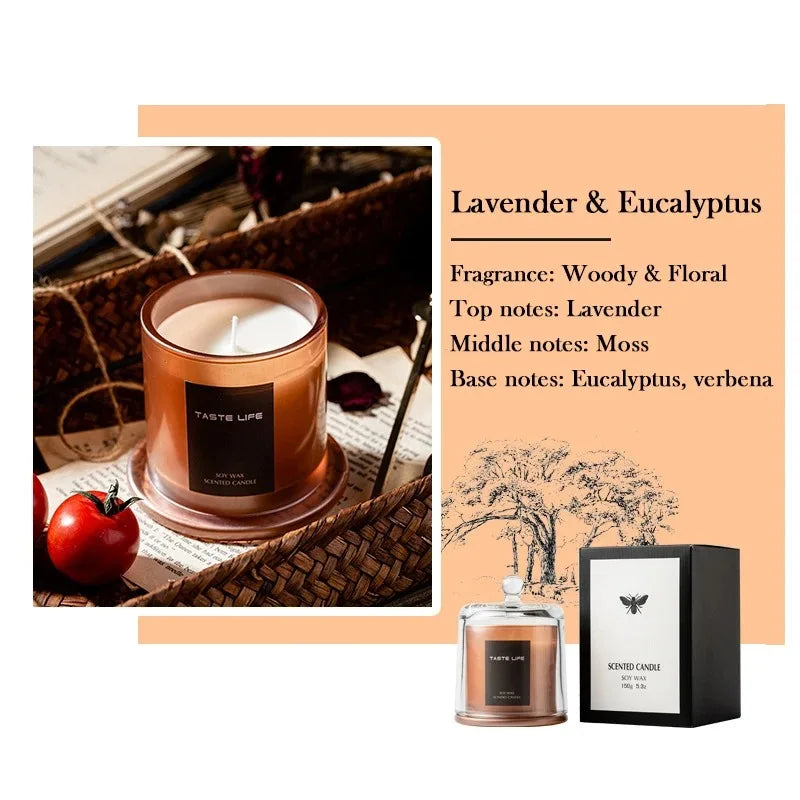 40 Hours Jar Scented Candle,Relaxing Aromatherapy Candle, Home Decoration Natural Soy Candle, Glass Jar Candle Gifts for Women